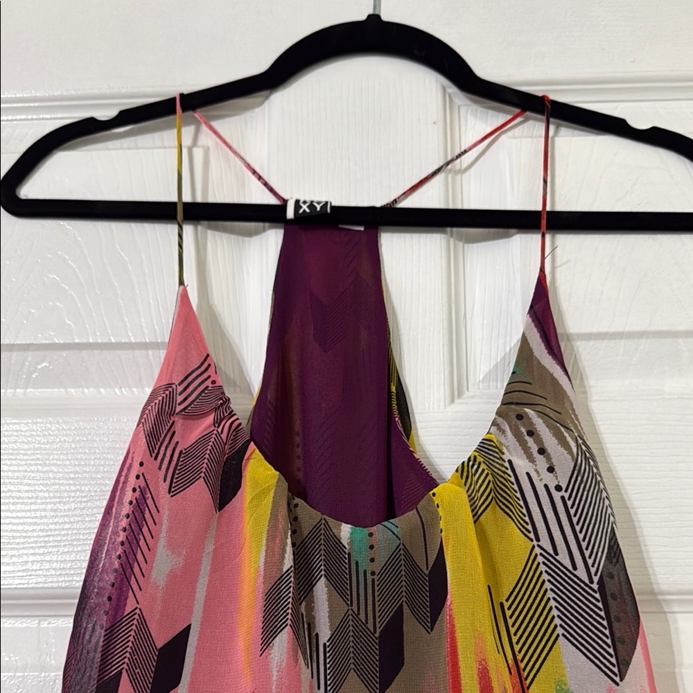 Multicolor Chevron Pattern Dress - Picture 2 of 4